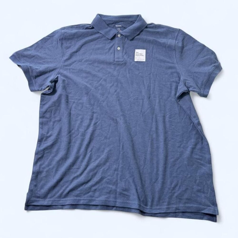 Sonoma Men's Blue and Navy Polo-shirts